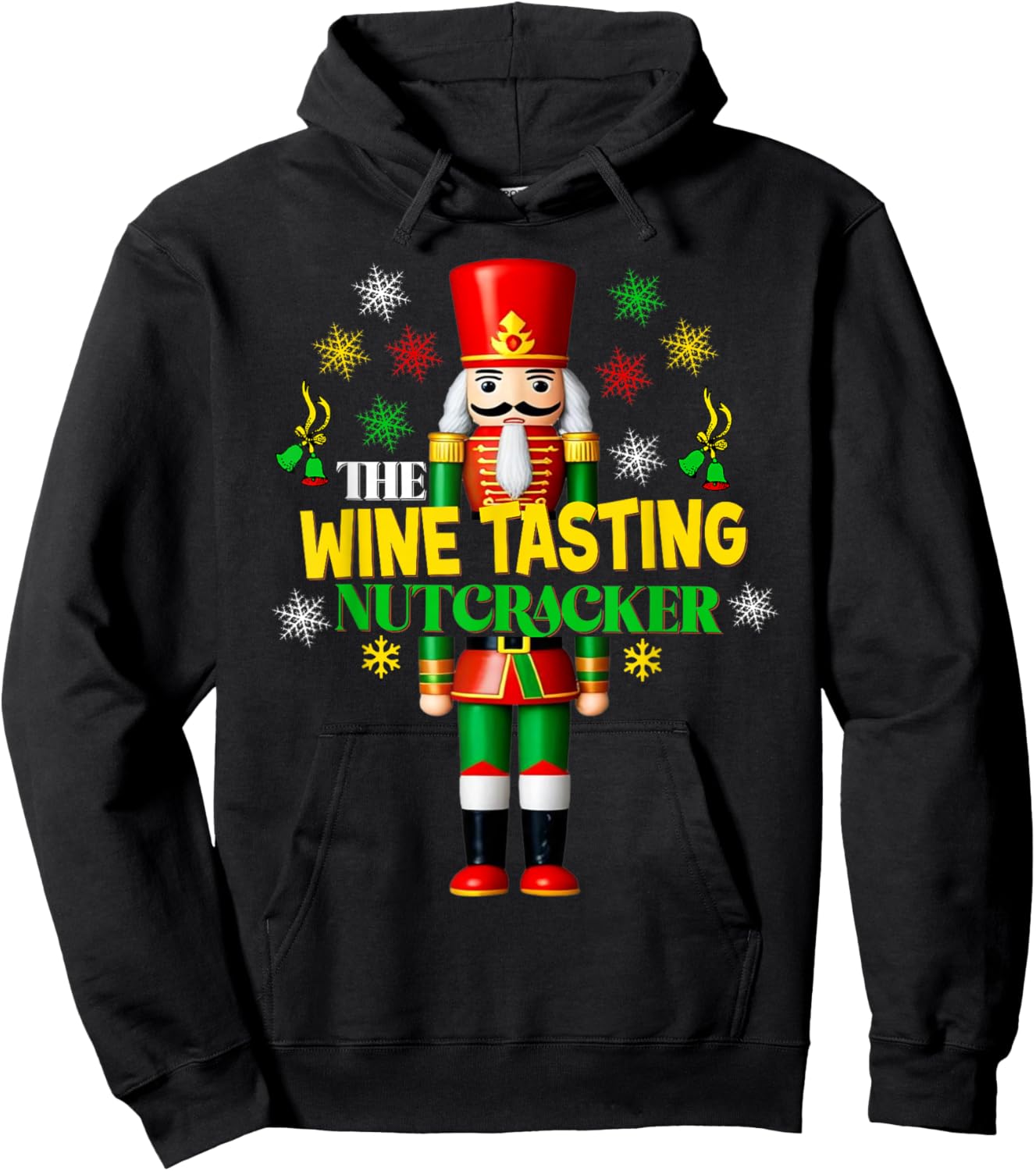 Xmas Wine Tasting Matching Group Christmas Joyful Nutcracker Hoodie - Hoodie | Black