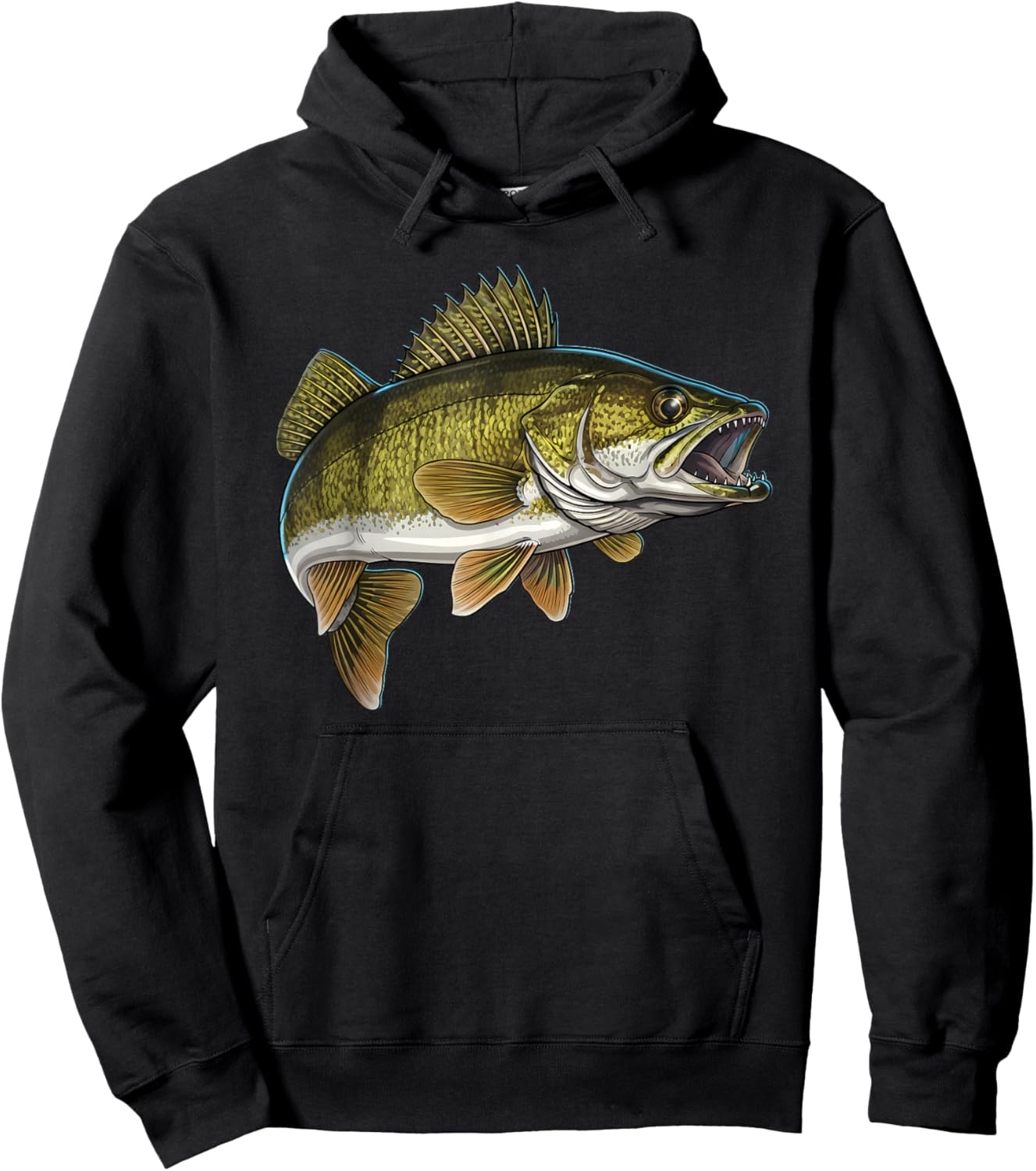 Walleye Fish Art Walleye Fishing Hoodie - Hoodie | Black