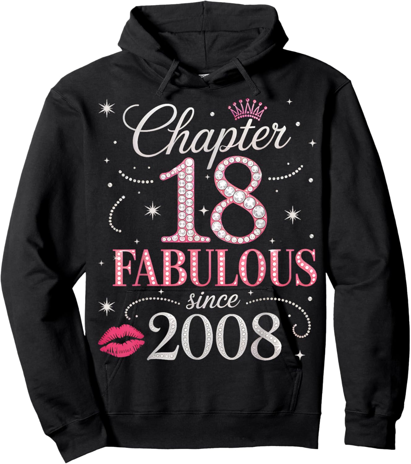 Chapter 18 Fabulous Since 2008-18th Birthday Girl Hoodie - Hoodie | Black