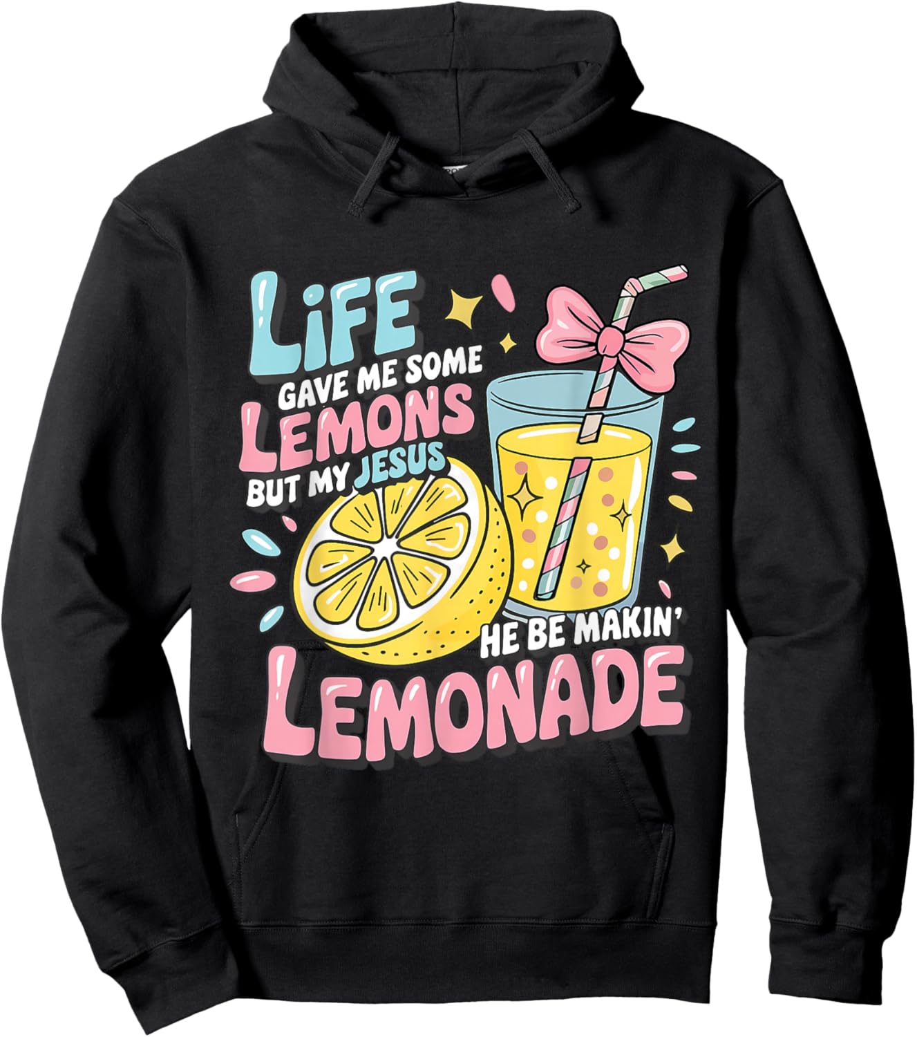Life Gave Me Lemon But My Jesus Makin Lemonade Christian Kid Hoodie - Hoodie | Black
