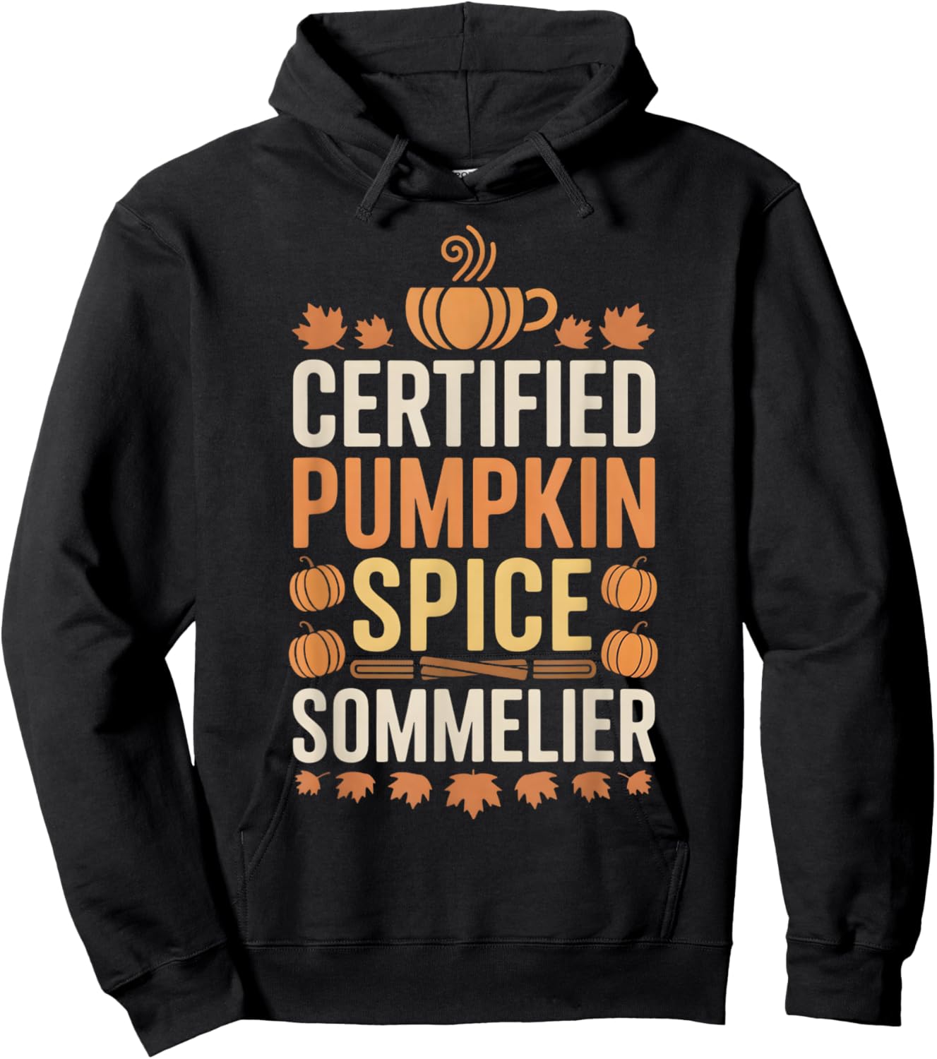 Pumpkin Spice Fall Coffee Lover Autumn Drink Hoodie - Hoodie | Black