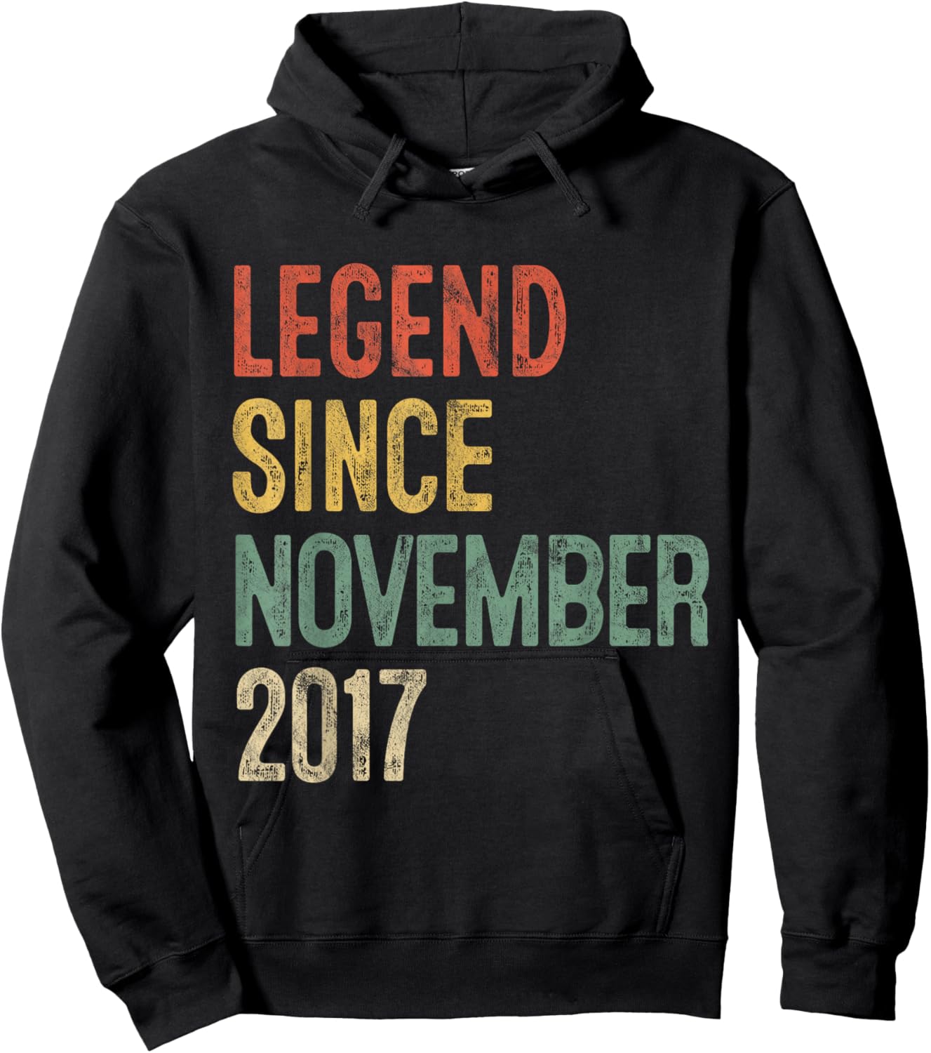 Legend November 2017 8th Birthday Boy Girl 8 Year Old Hoodie - Hoodie | Black