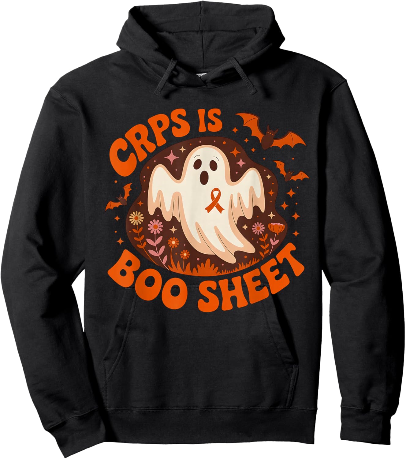 CRPS Awareness Boo Sheet Funny Ghost Halloween Hoodie - Hoodie | Black