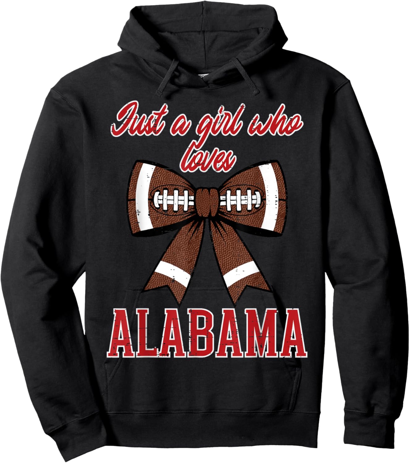 Just A Girl Who Loves Alabama Kids Women Girls Youth Teen Hoodie - Hoodie | Black