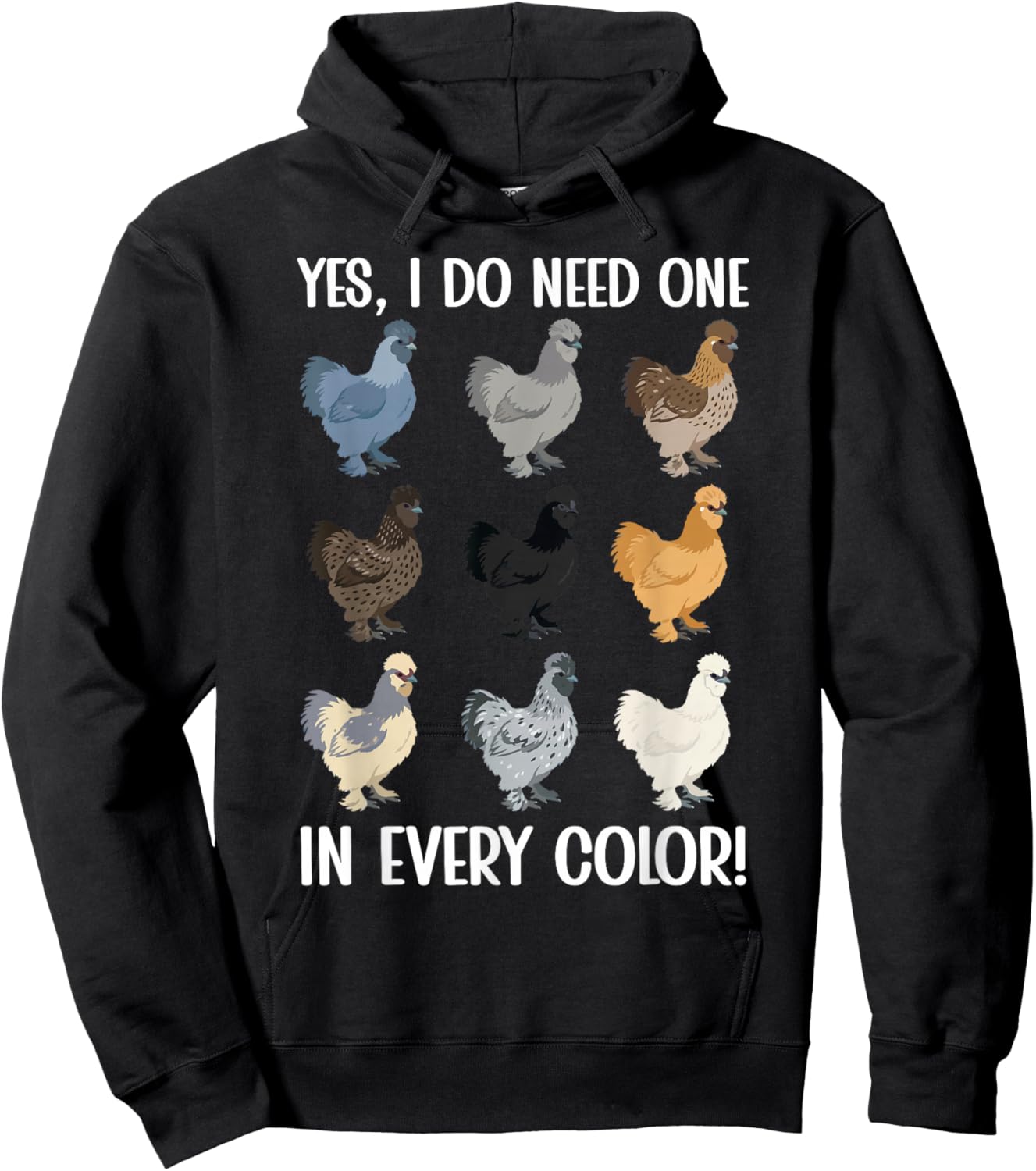 Silkie Chicken Lover Funny Silkie Owner Silkie Chicken Mom Hoodie - Hoodie | Black