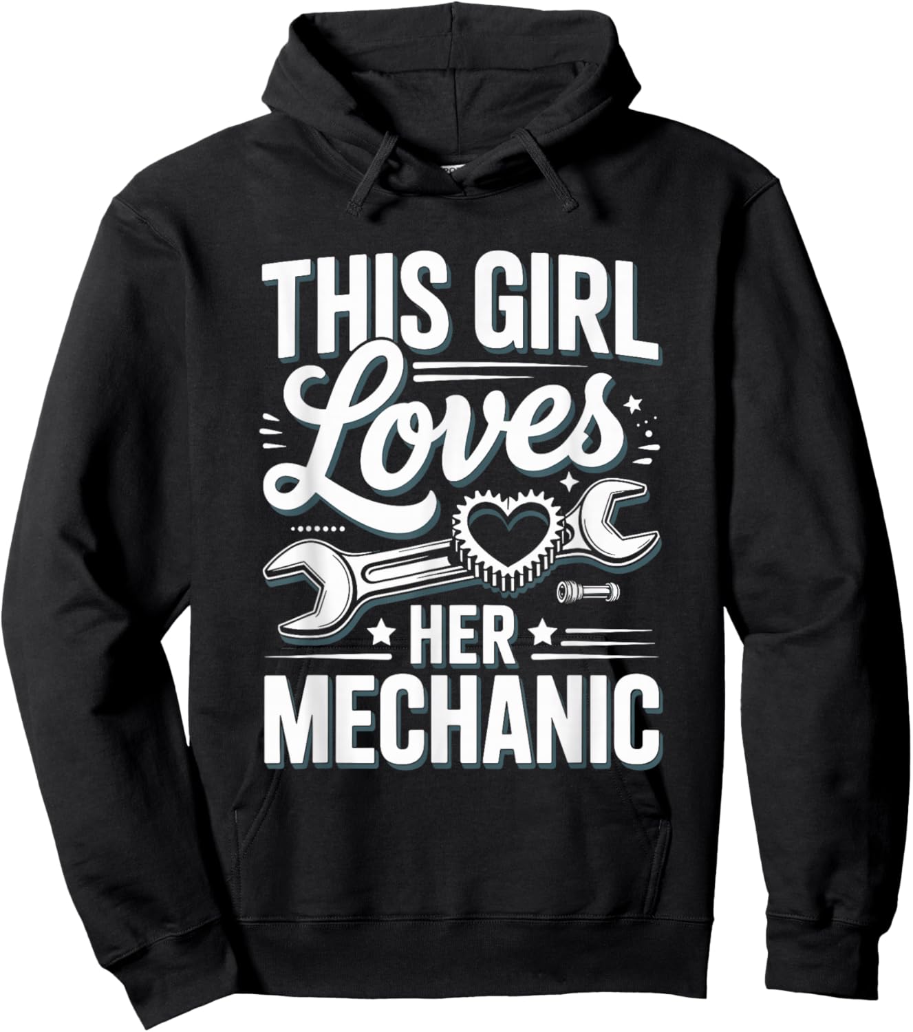 This Girl Loves Her Mechanic Auto Repair Boyfriend Hoodie - Hoodie | Black