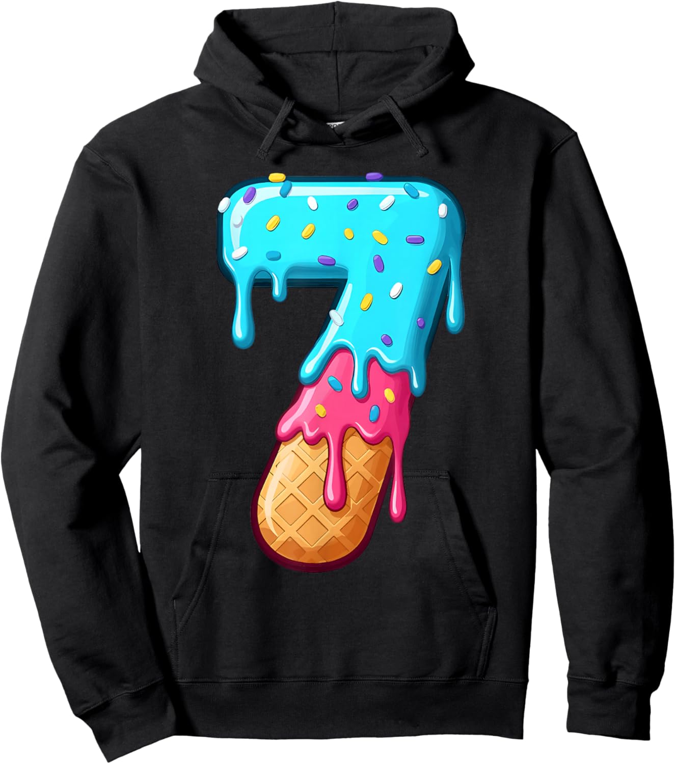 67 Ice Cream Drip Meme Funny 6 7 Halloween Costume Couple Hoodie - Hoodie | Black
