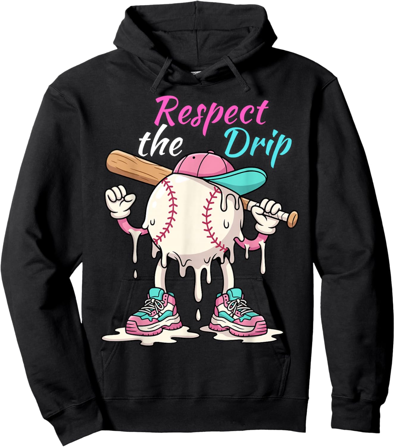 Funny Baseball Life Style 101 Youth Drip Streetwear Hoodie - Hoodie | Black