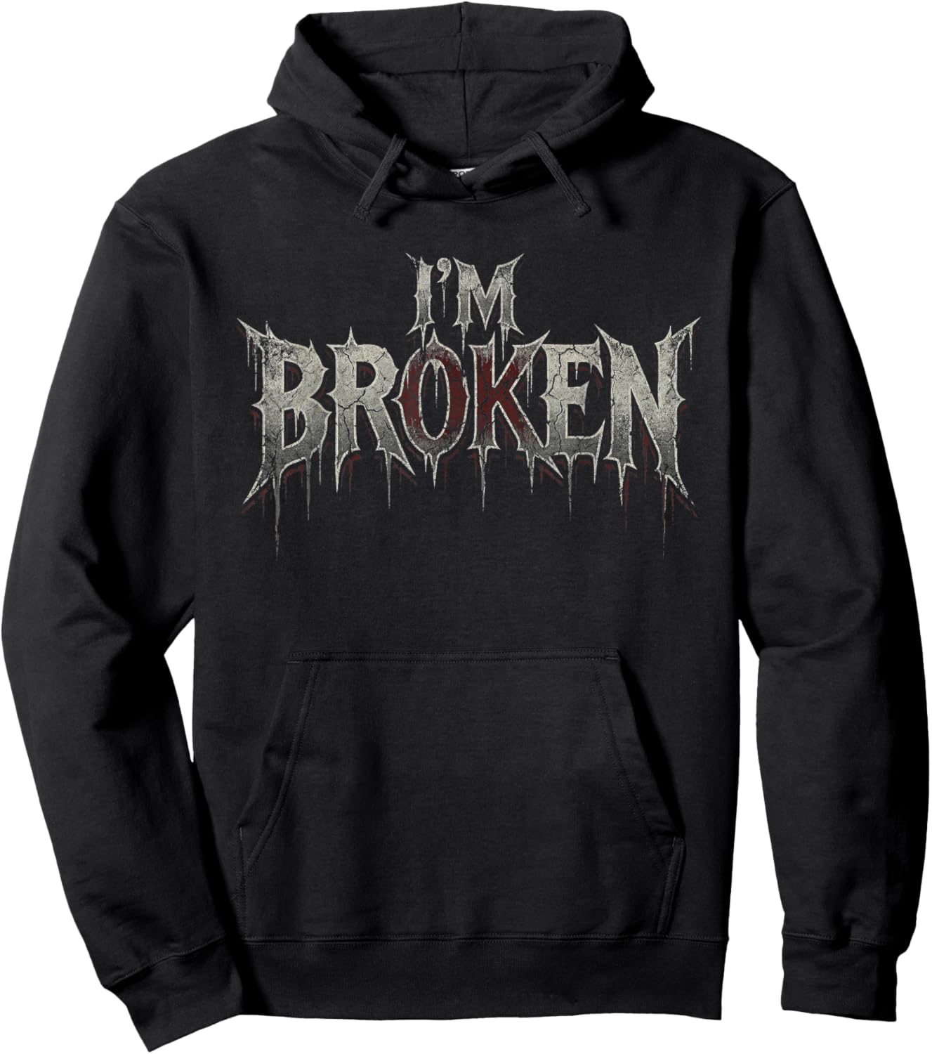 I'm Ok I'm Broken Invisible Illness I Am Ok Broken Hoodie - Hoodie | Black