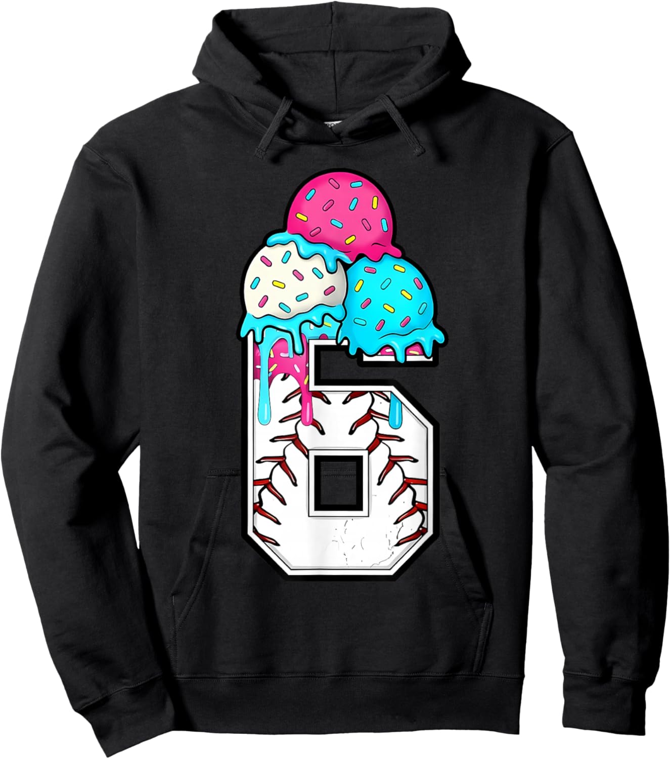 Funny Number 6 Baseball Drip 67 Meme Costume Couple Matching Hoodie - Hoodie | Black
