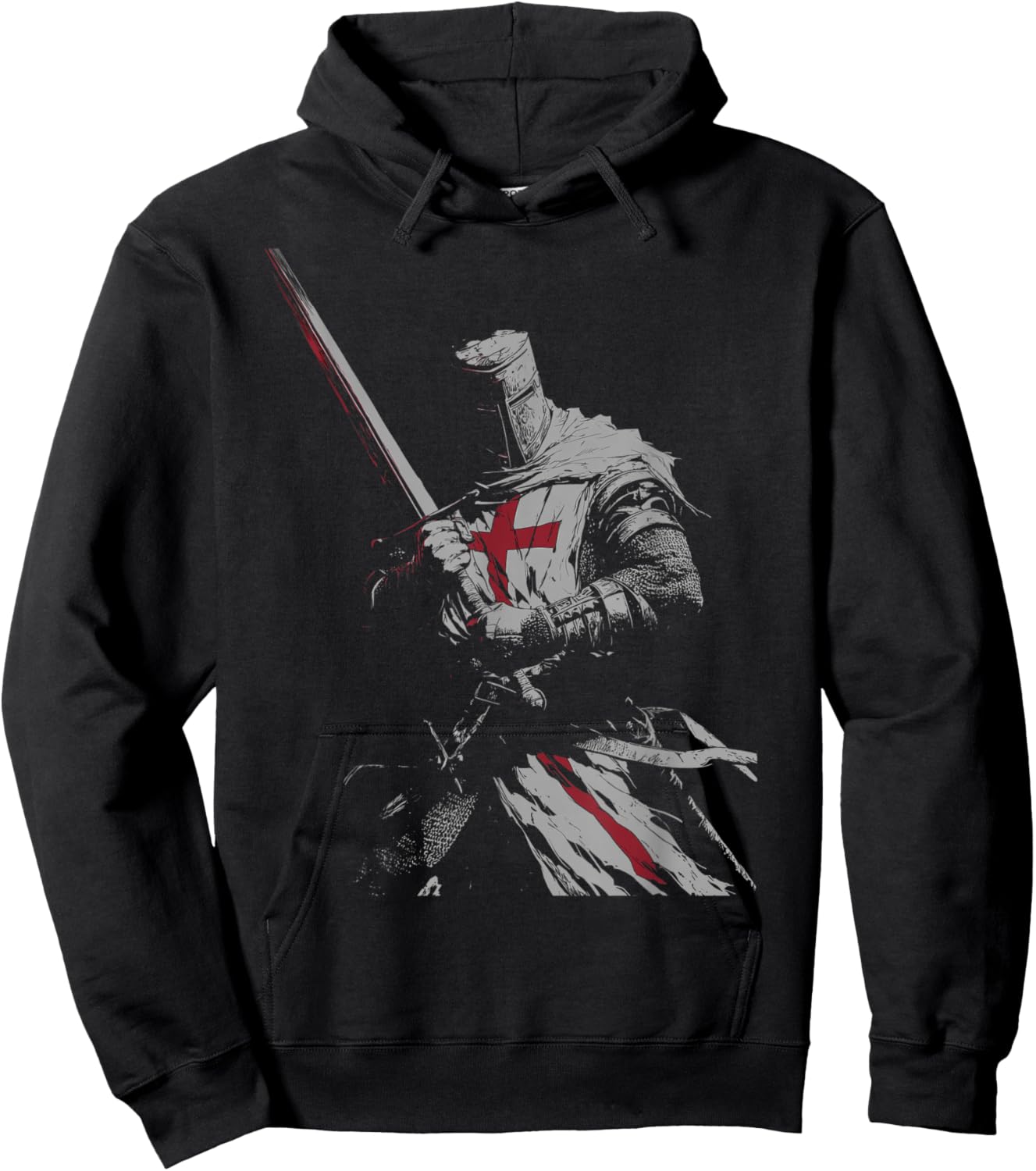 Knight Templar Crusader Warrior Catholic Christian Men Women Hoodie - Hoodie | Black