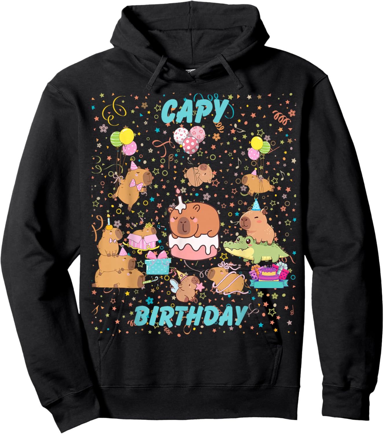 Capy Birthday Hoodie - Hoodie | Black