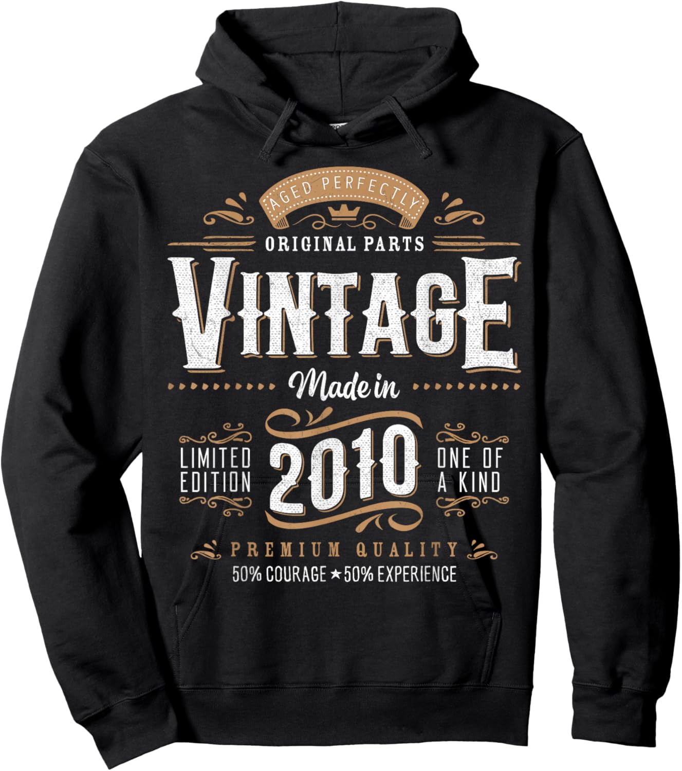 Vintage 2010 Label 16th Birthday Gift Boy Girl 16 Year Old Hoodie - Hoodie | Black