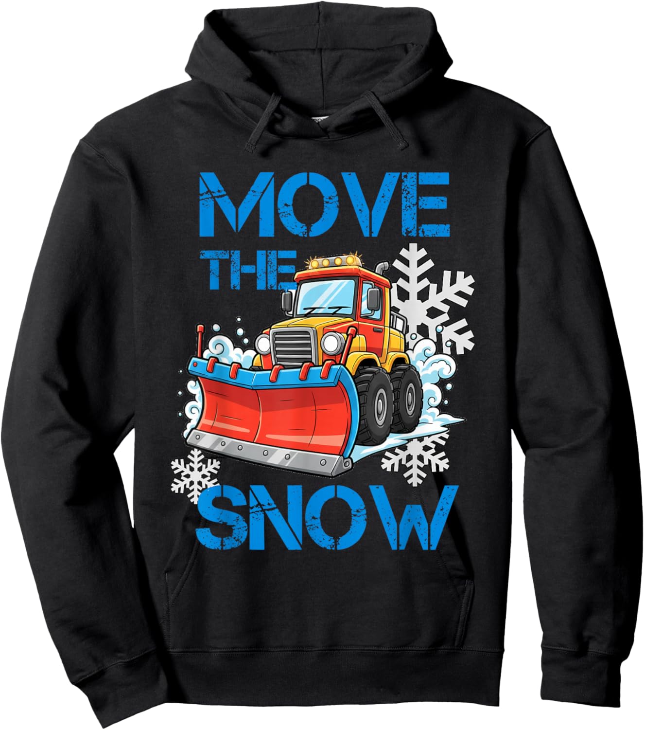 Snow Plow Driver Funny Snowplow Truck Winter Plowing Design Hoodie - Hoodie | Black