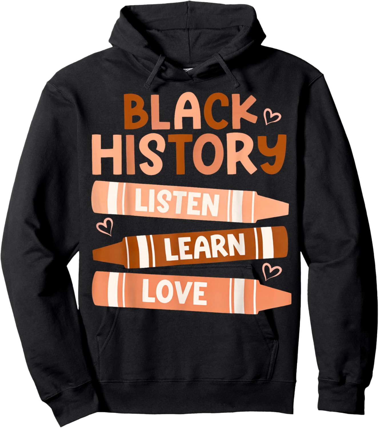 A Black Woman is Speaking Listen and Learn Melanin Educated Hoodie - Hoodie | Black