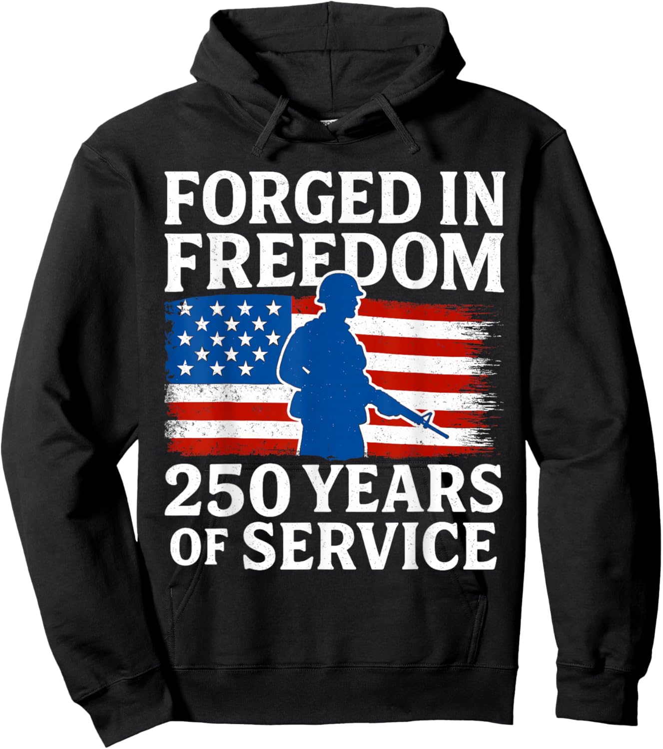 Forged in Freedom 250 Years of Service 1776 2026 Hoodie - Hoodie | Black
