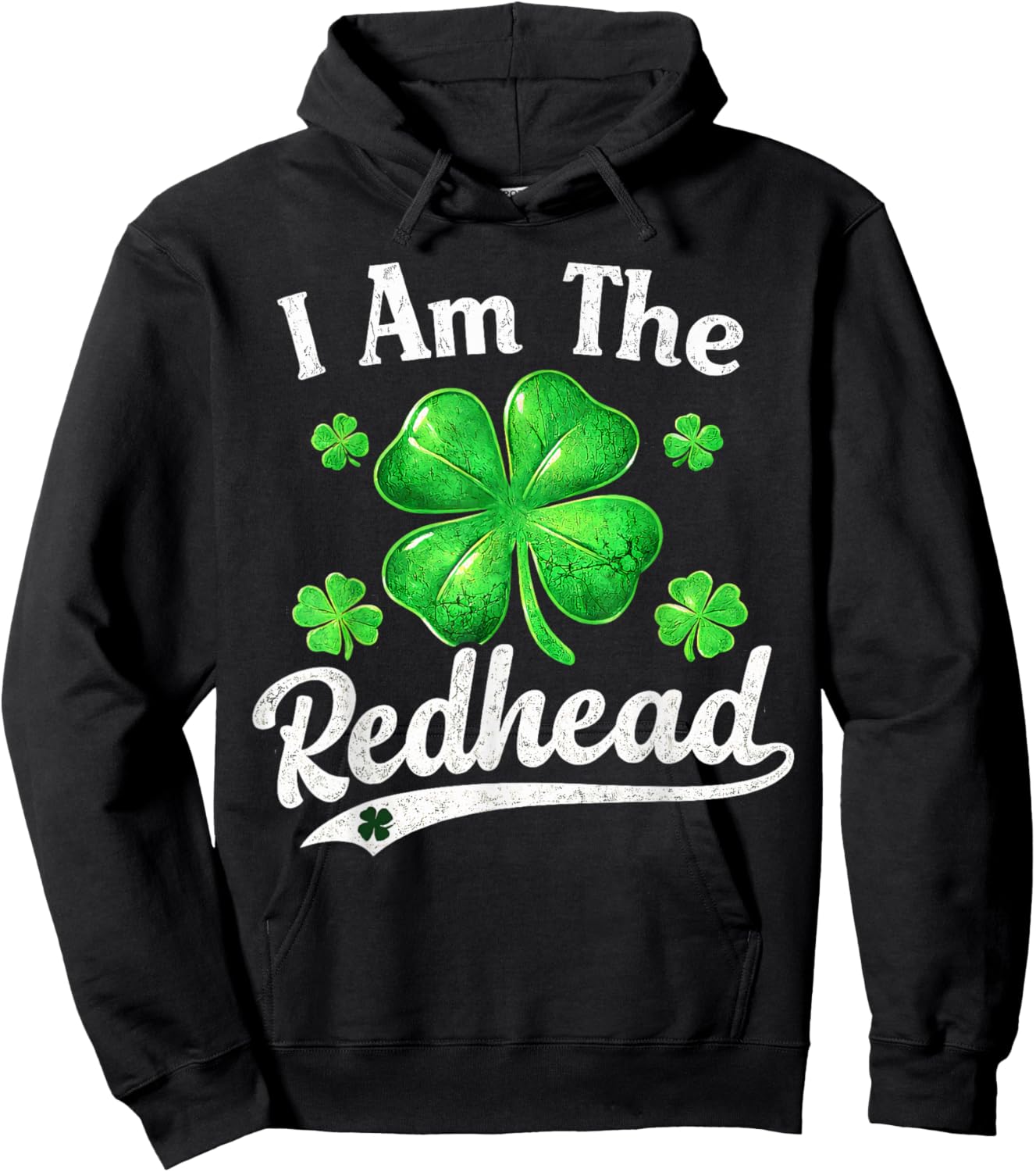 I Am The Redhead Dibs on The Redhead Funny St Patricks Day Hoodie - Hoodie | Black