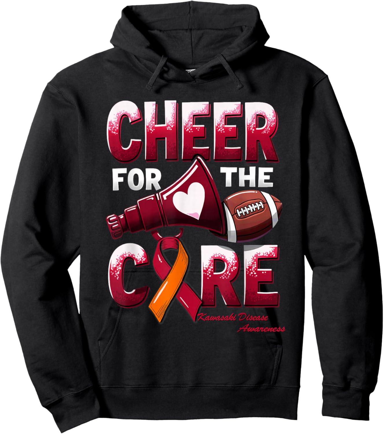Cheer for Cure Kawasaki Disease Warrior Hoodie - Hoodie | Black