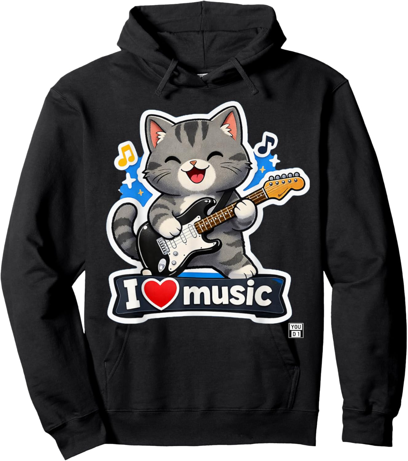 Guitar Kat Hoodie - Hoodie | Black