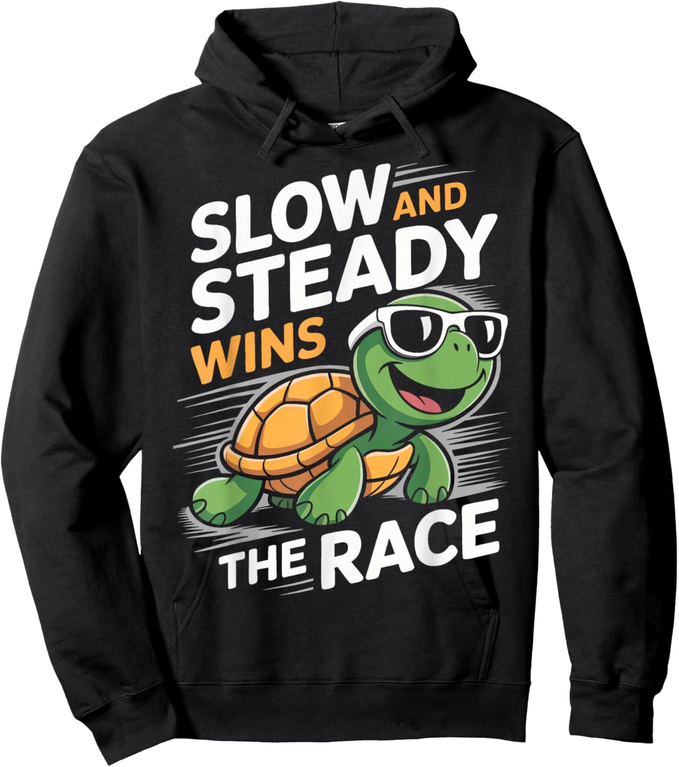 Turtle Slow and Steady Wins The Race Turtles Hoodie - Hoodie | Black