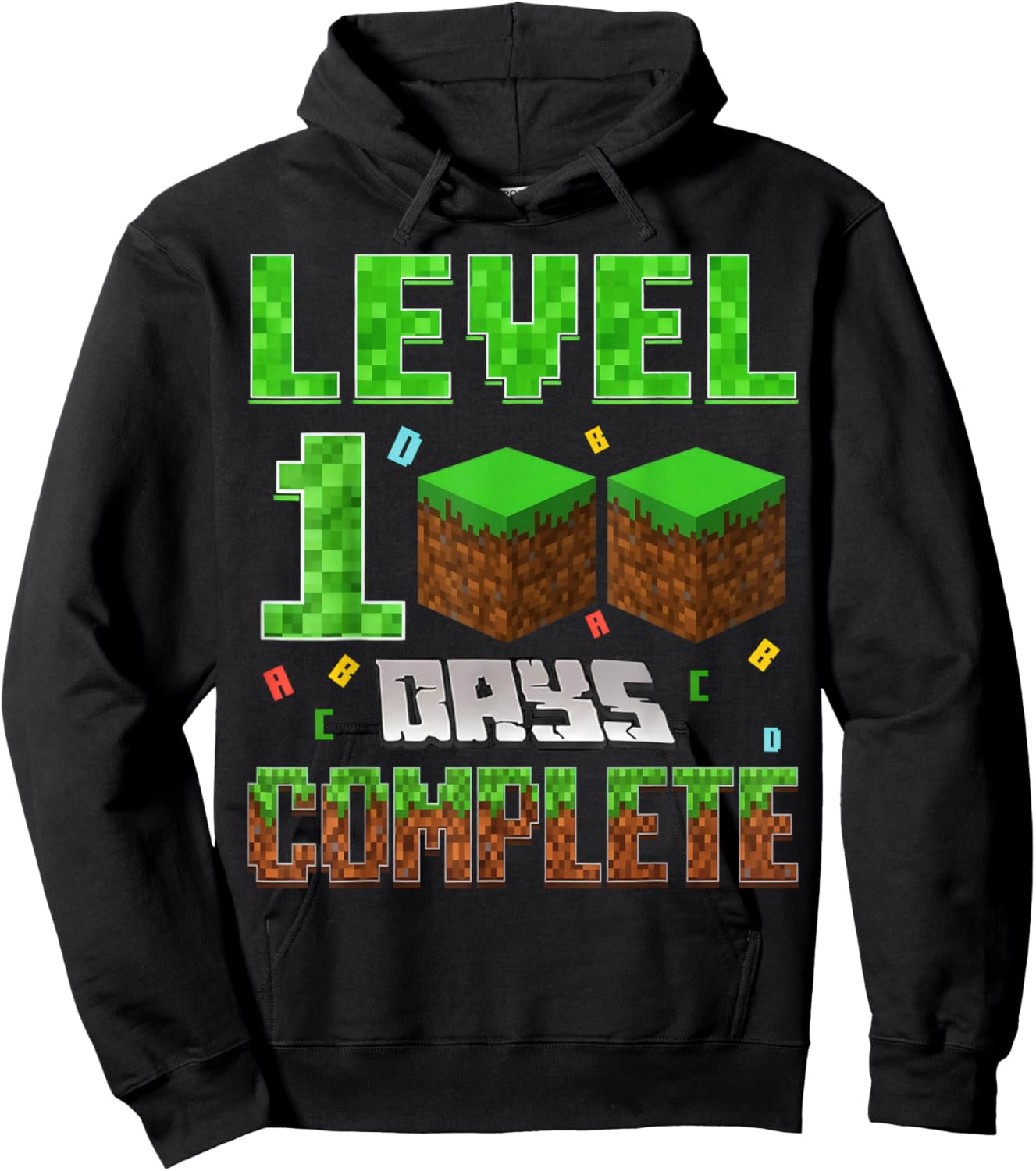 Level 100 Days Complete Video Gamer School Gift Boy Kids Hoodie - Hoodie | Black