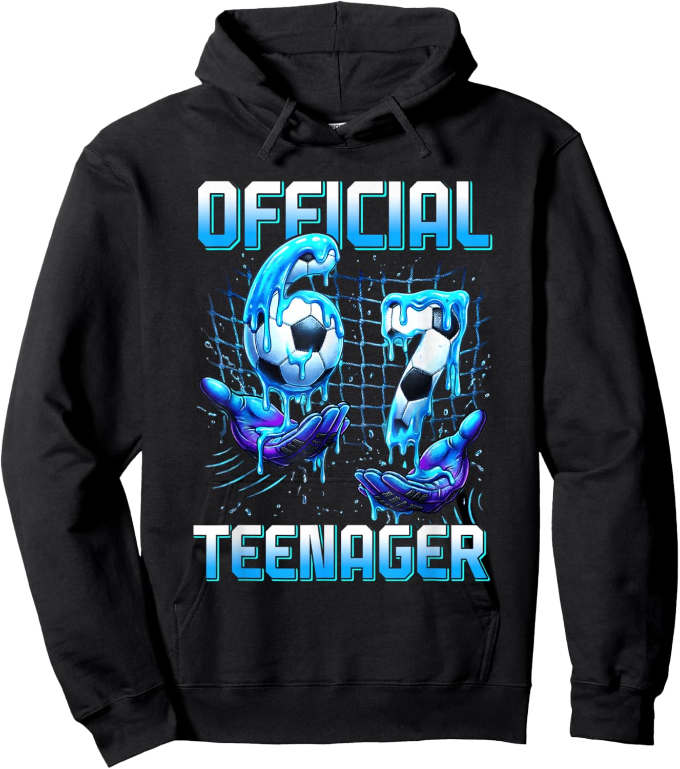 6+7 Year Old Boys Girls Teenager 13th Birthday Funny 67 Hoodie - Hoodie | Black