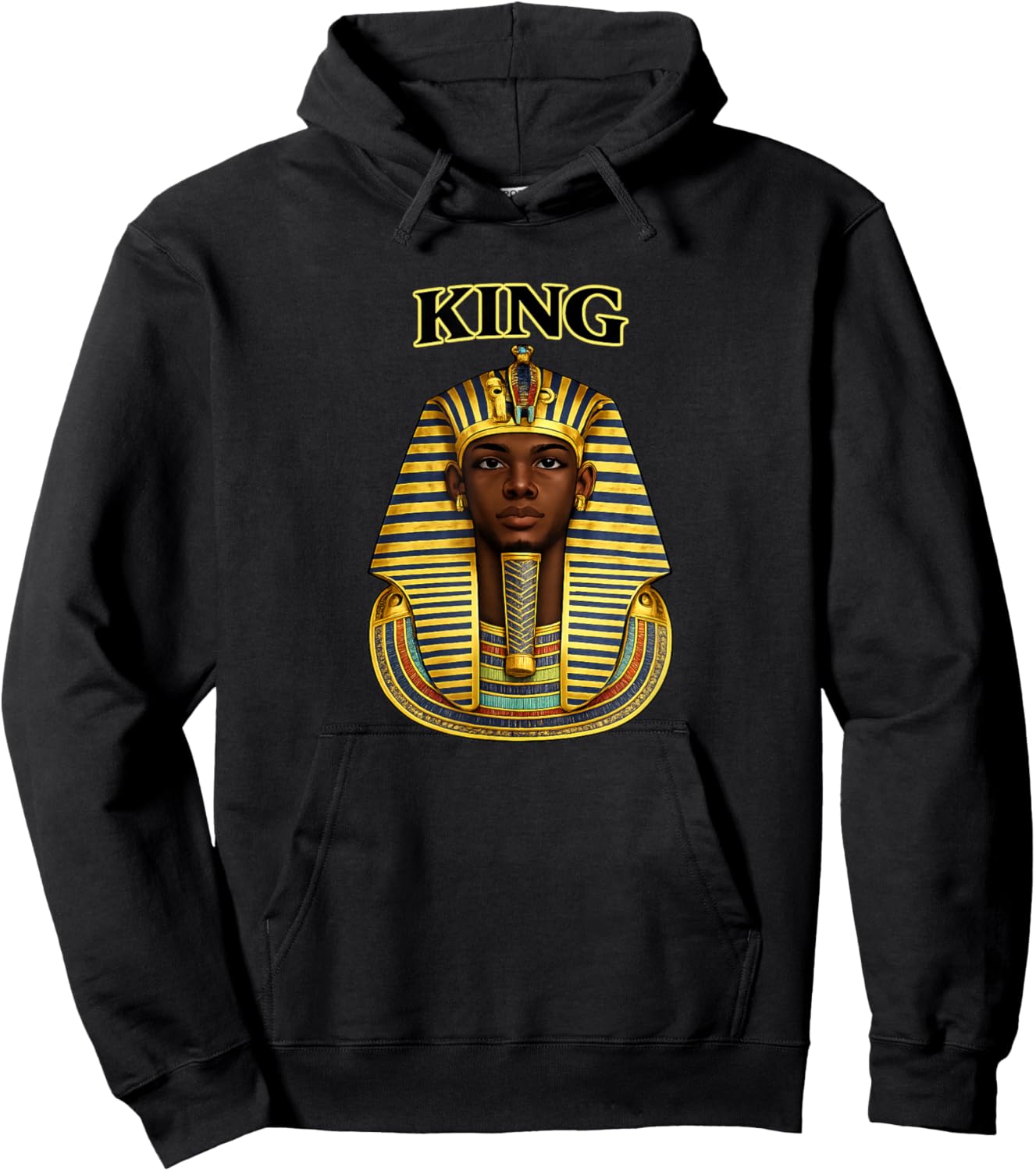 Black King African Royalty Egyptian Pharaoh Kemet Art Hoodie - Hoodie | Black