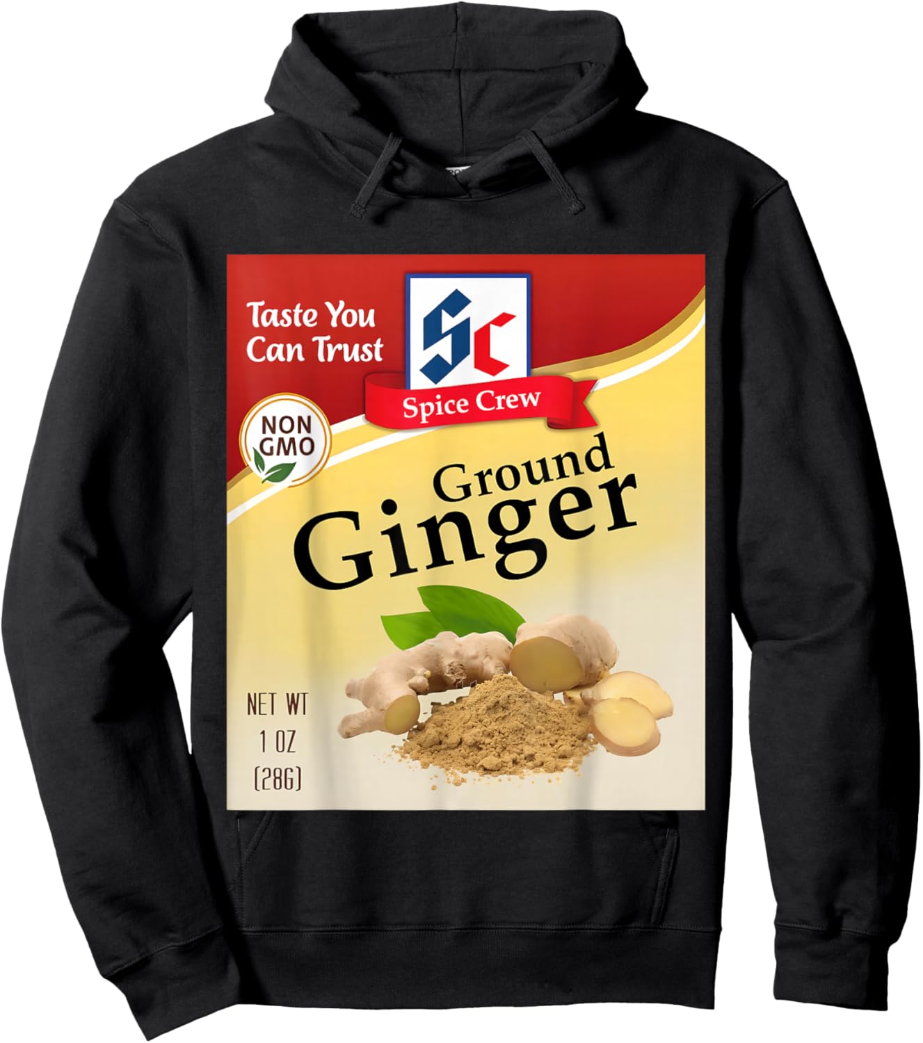 Ground Ginger Condiment Costume Holiday Spice Costumes Group Hoodie - Hoodie | Black