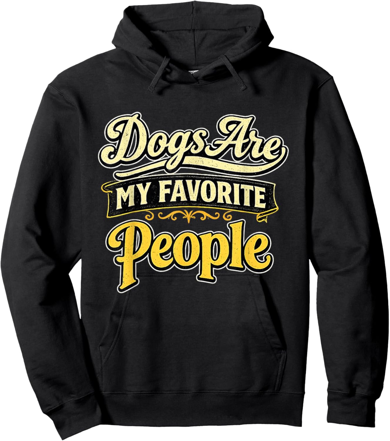 Dogs are My Favorite People Vintage Dog Lover Shirt Hoodie - Hoodie | Black