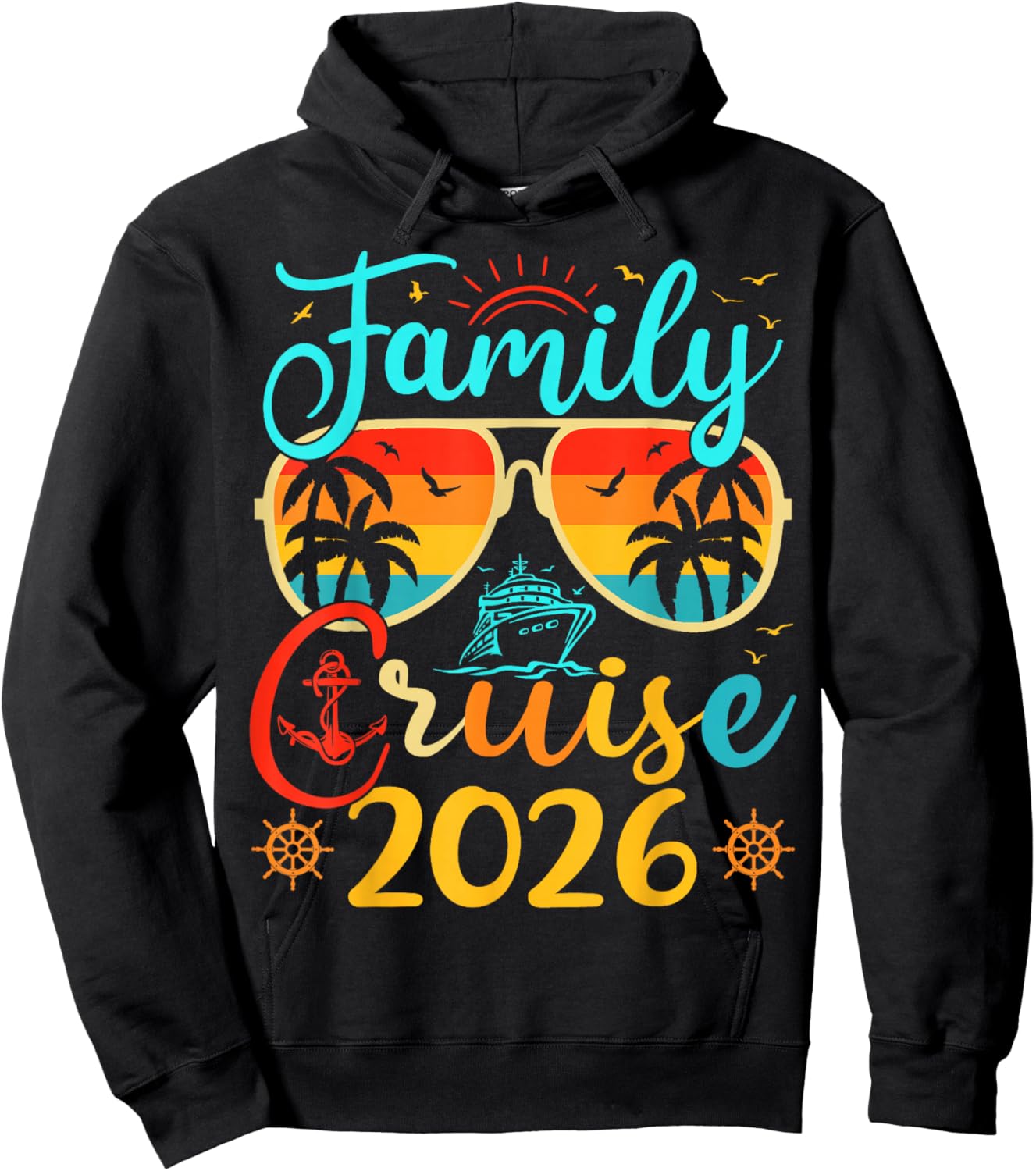 Family Cruise 2026 Summer Vacation Matching Family Cruise Hoodie - Hoodie | Black