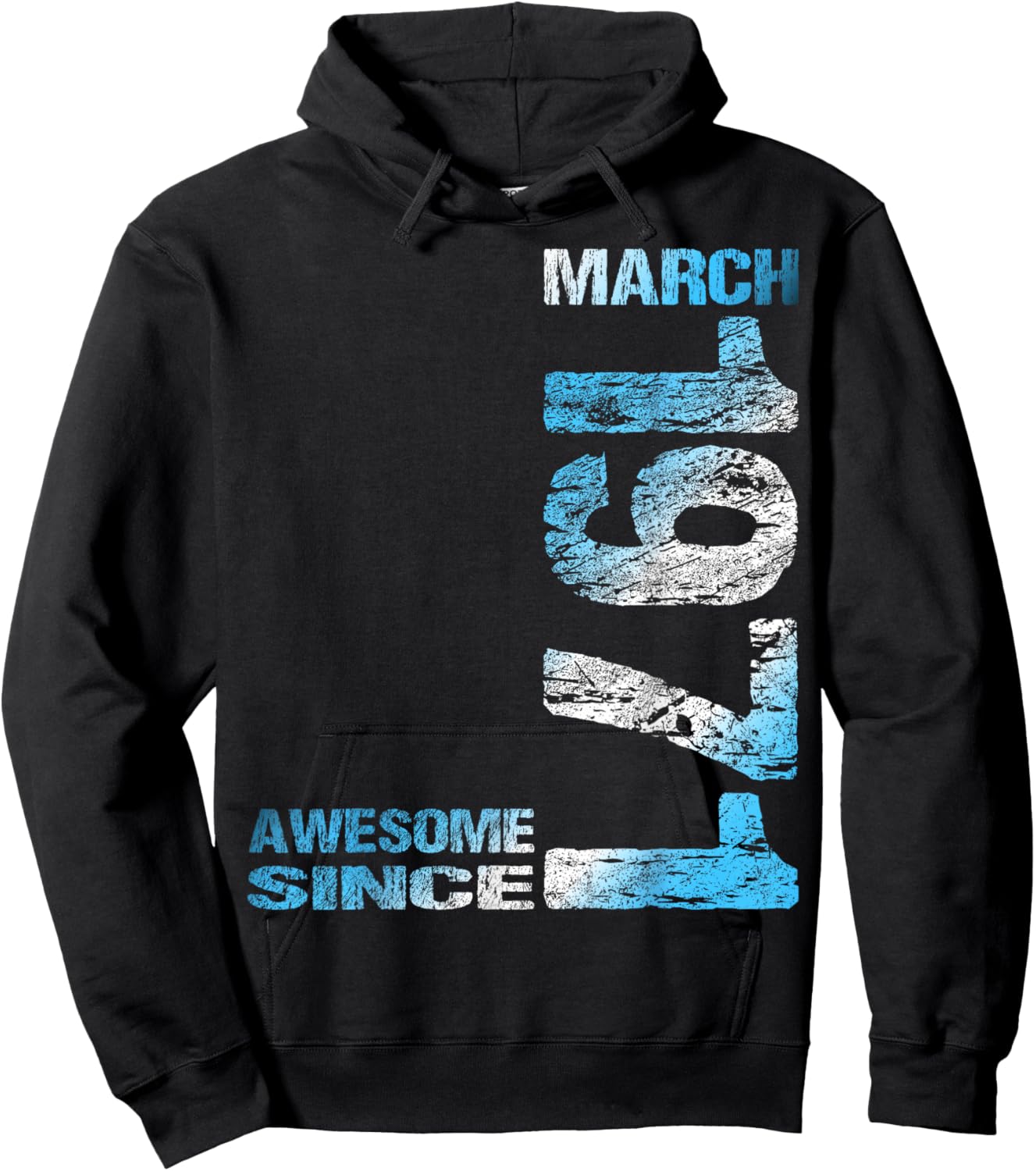 Awesome Since March 1971 55th Birthday Hoodie - Hoodie | Black