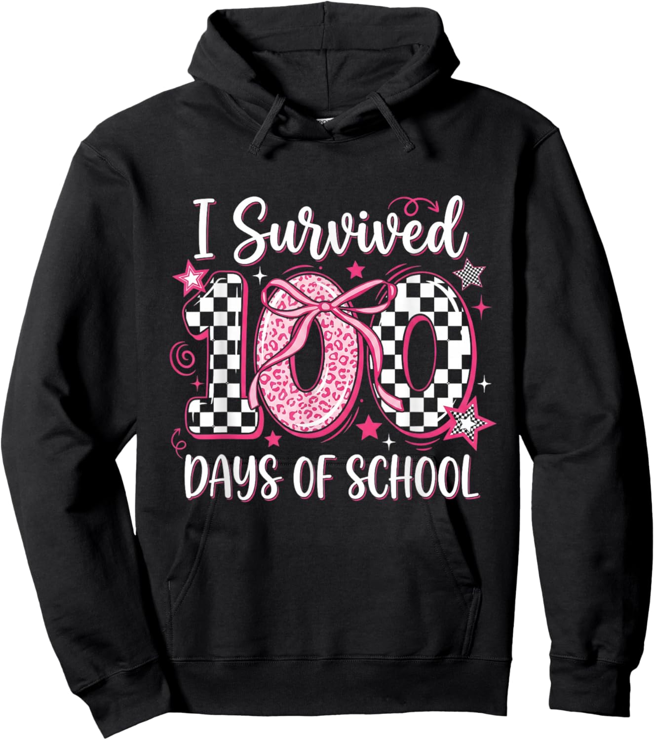I Survived 100 Days of School 100th Days of School Hoodie - Hoodie | Black