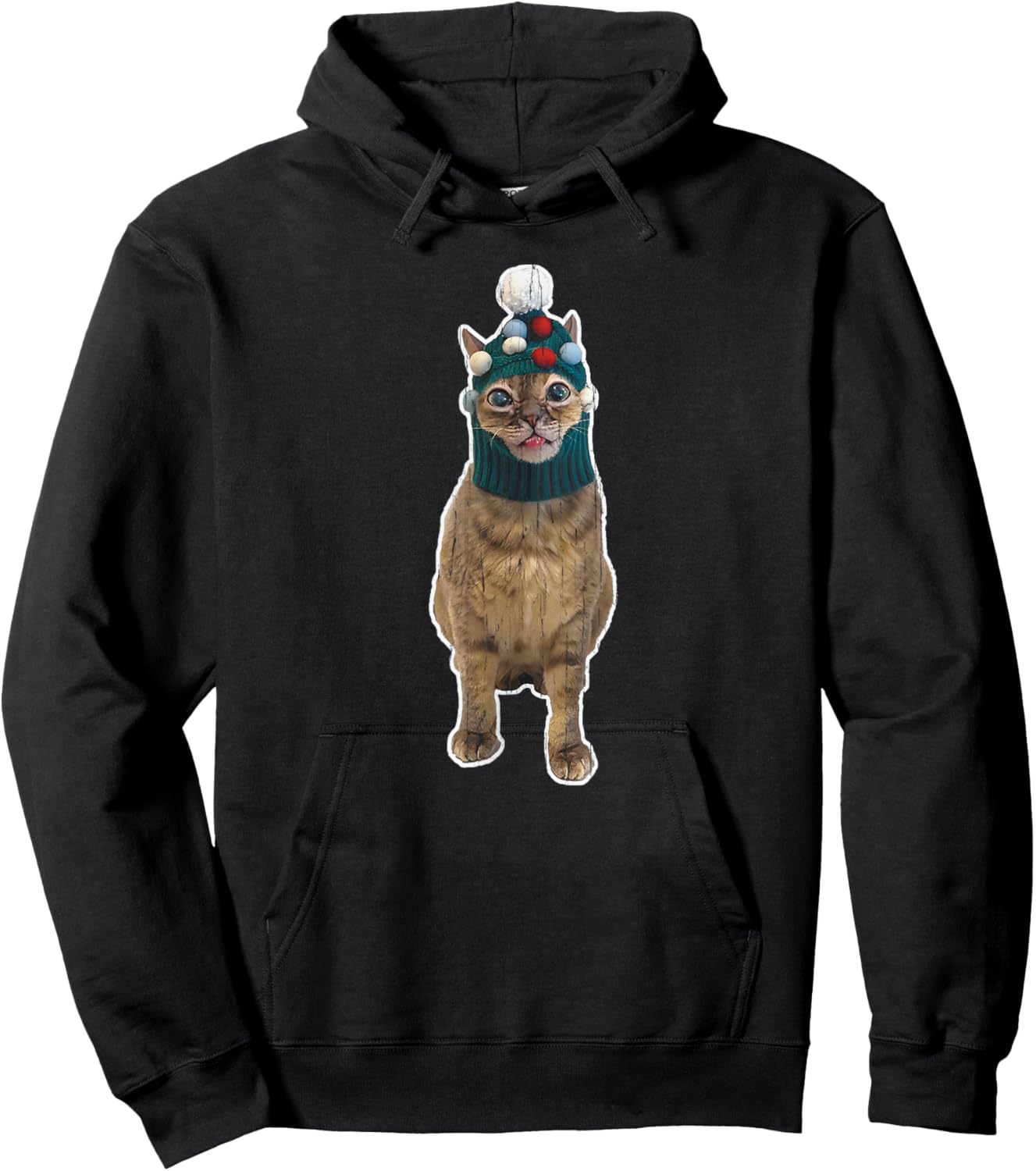 Gumbus Tree, Christmas Cat Hoodie - Hoodie | Black