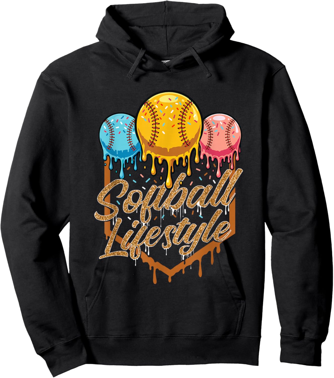 Softball Lifestyle - Softball Lover Softballer Hoodie - Hoodie | Black