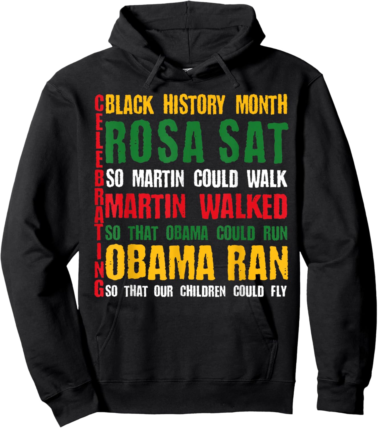 Celebrating Black History Month Rosa Sat So Martin Could Hoodie - Hoodie | Black