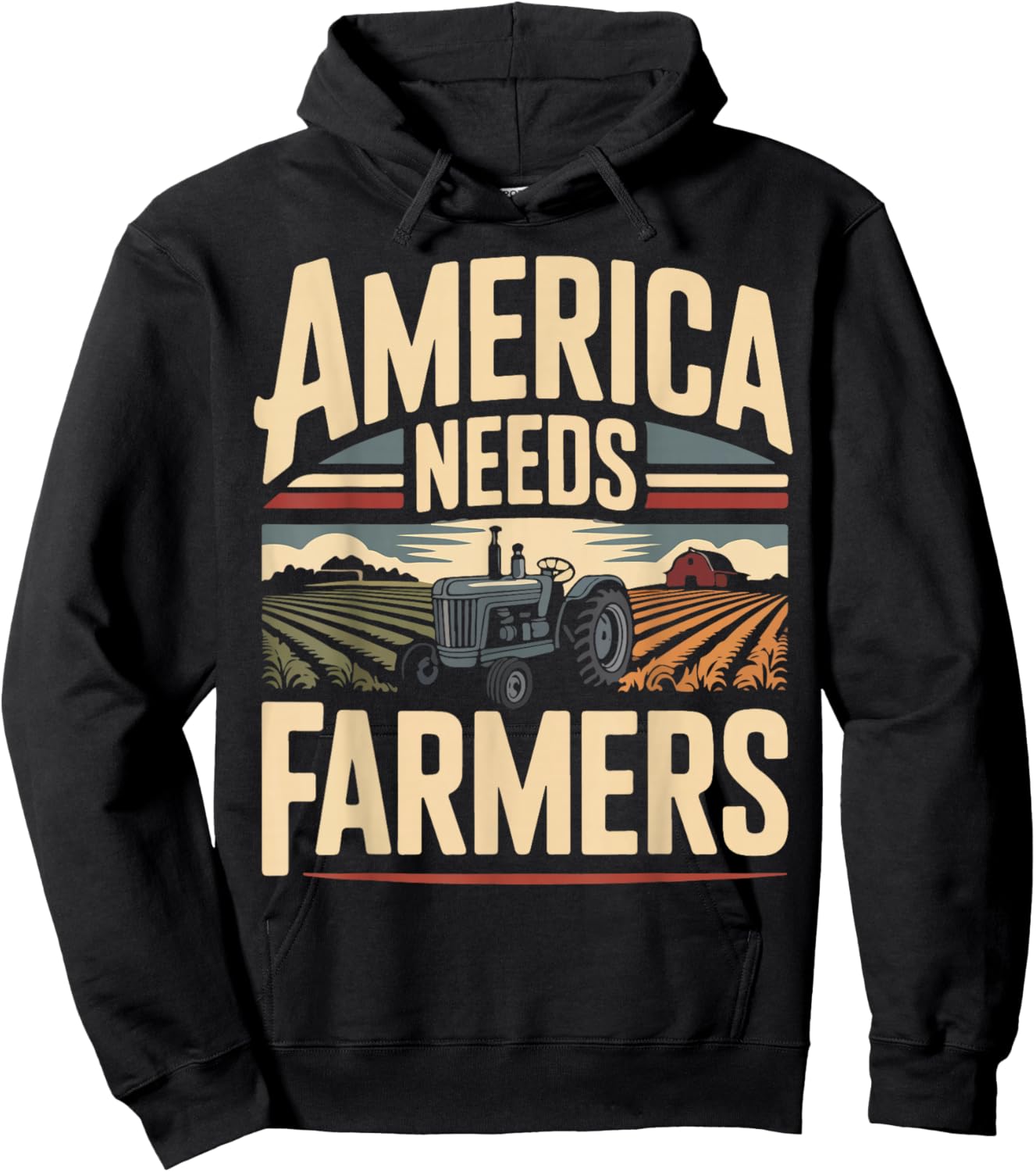 Farming Farmer Tractor America Needs Farmers Hoodie - Hoodie | Black