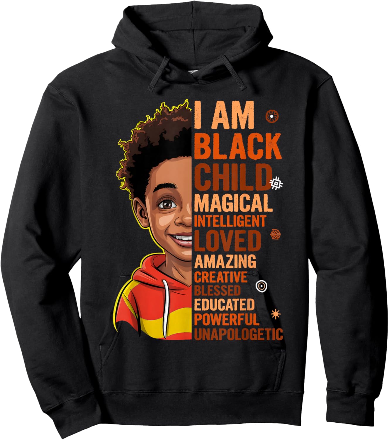 I Am Black History Month African American Kids Boys Teens Hoodie - Hoodie | Black