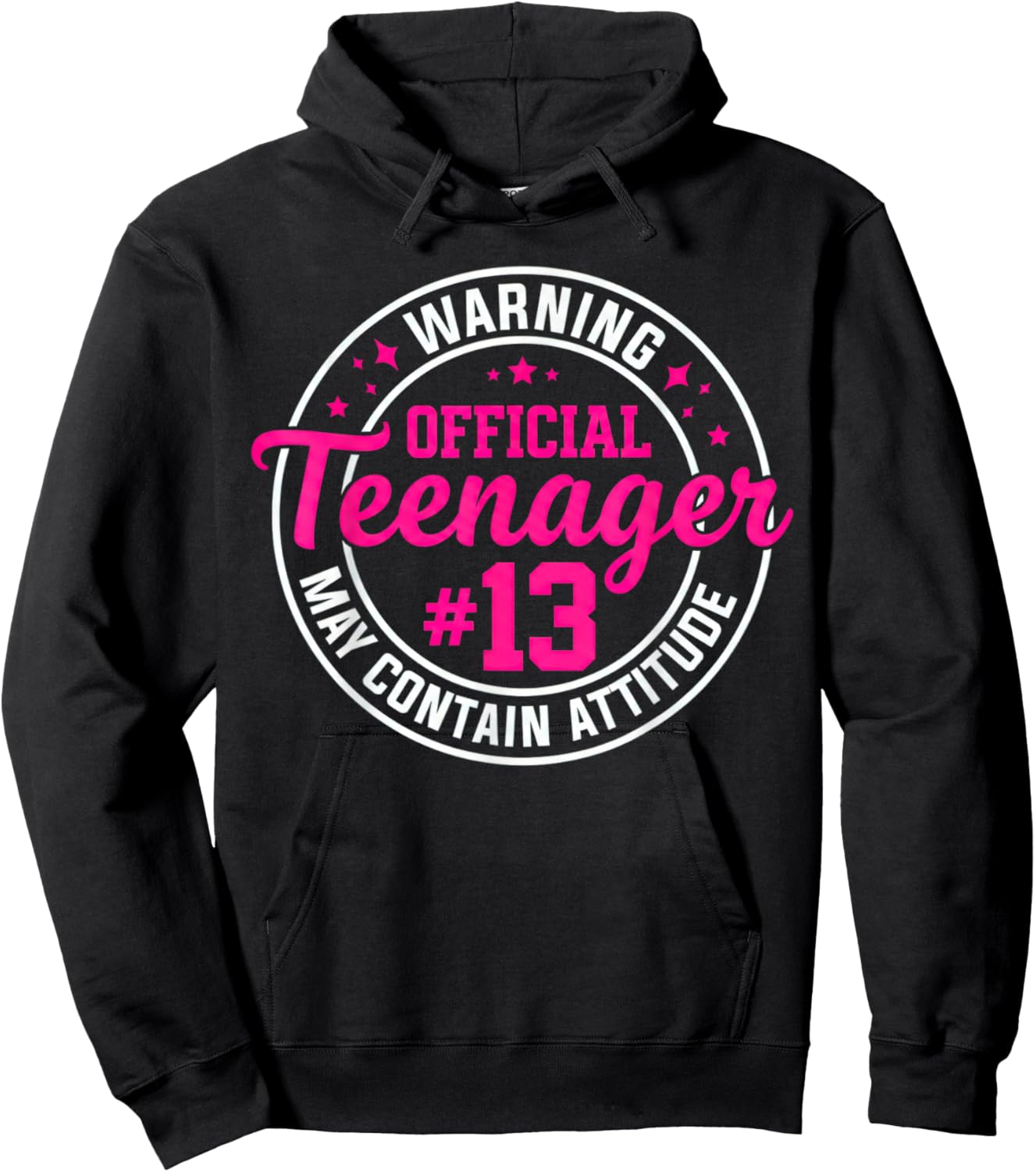 13th Birthday Girl 13 Years Old Official Teenager Birthday Hoodie - Hoodie | Black