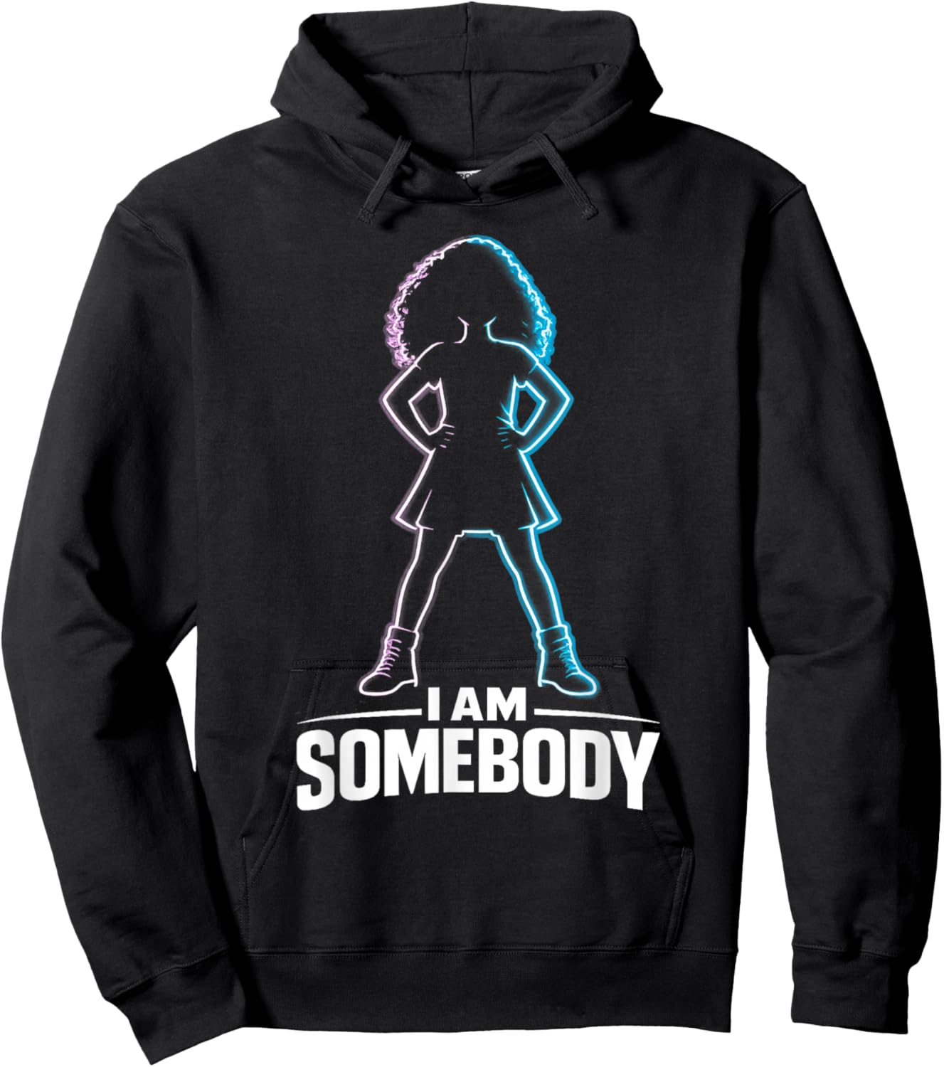 I Am Somebody | Black Girl Empowerment Hoodie - Hoodie | Black