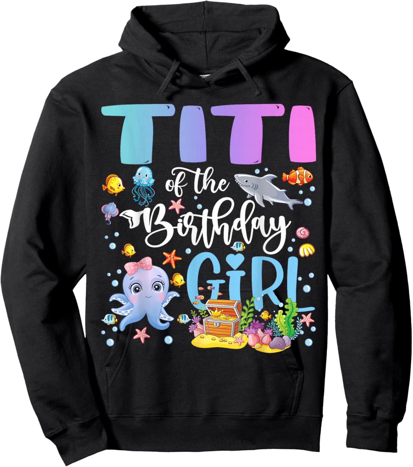 Titi of The Birthday Girl Sea Fish Ocean Aquarium Hoodie - Hoodie | Black