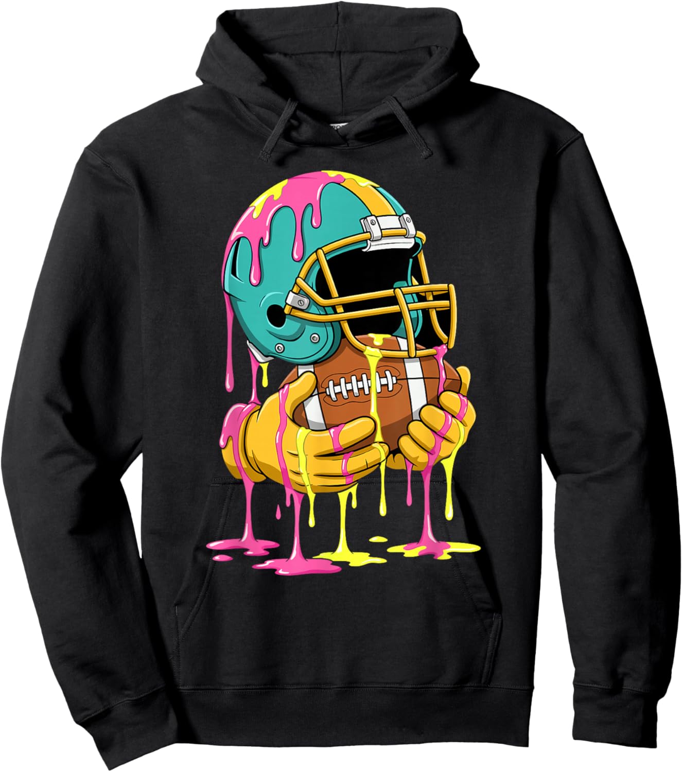 Funny Football Drip Boys Ice Cream Respect Street Style Hoodie - Hoodie | Black