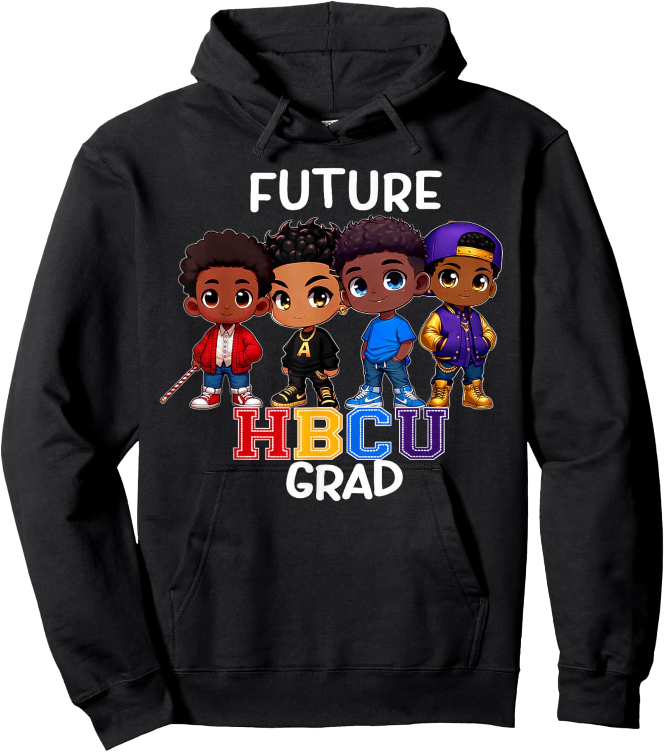 Future HBCU Grad Squad Graduation HBCU Boy Hoodie - Hoodie | Black