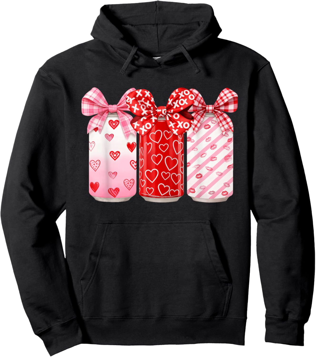 Soda Valentines Day Cute Retro Beverage Men Women Kids Hoodie - Hoodie | Black