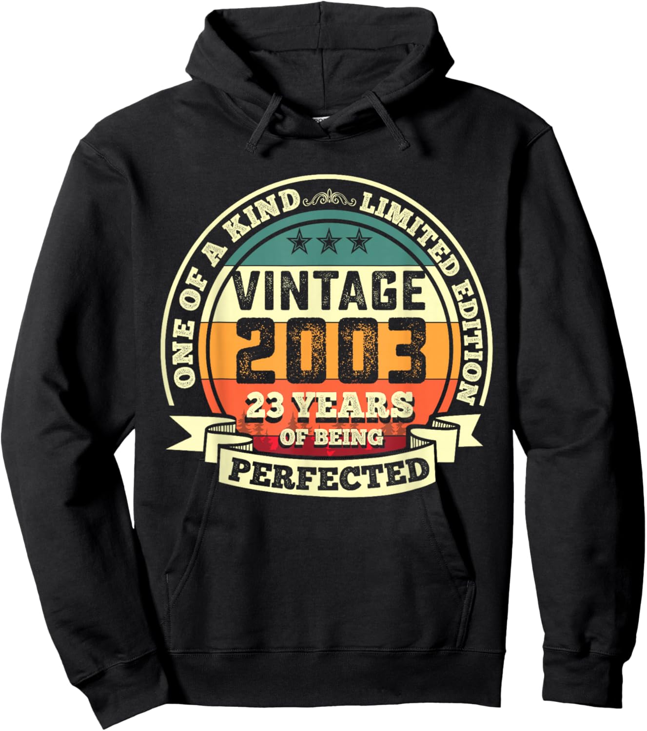 23rd Birthday Gift 23 Years of Being Perfected 23 Yrs Old Hoodie - Hoodie | Black