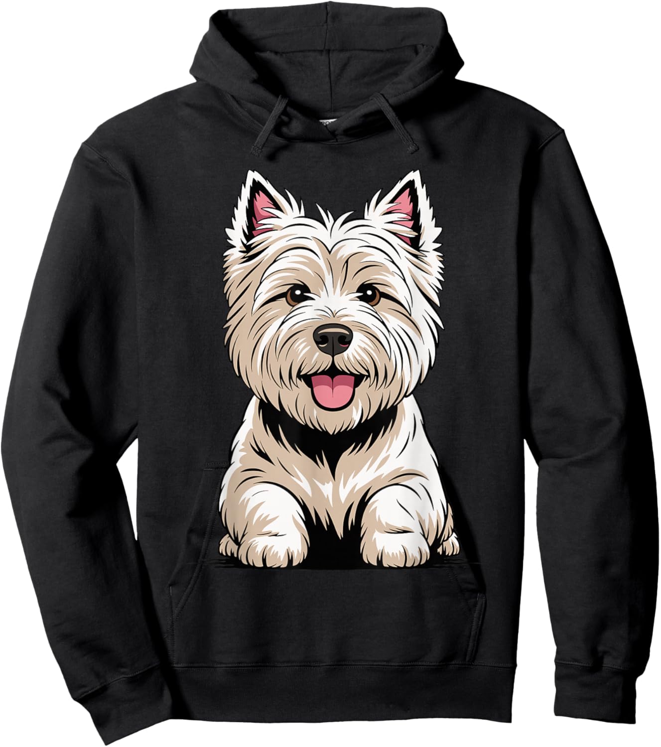 Cute Puppy Breed Artistic Westie West Highland White Terrier Hoodie - Hoodie | Black