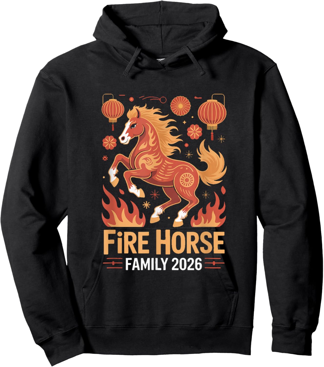 You Ride The Fire Horse Chinese New Year 2026 Hoodie - Hoodie | Black