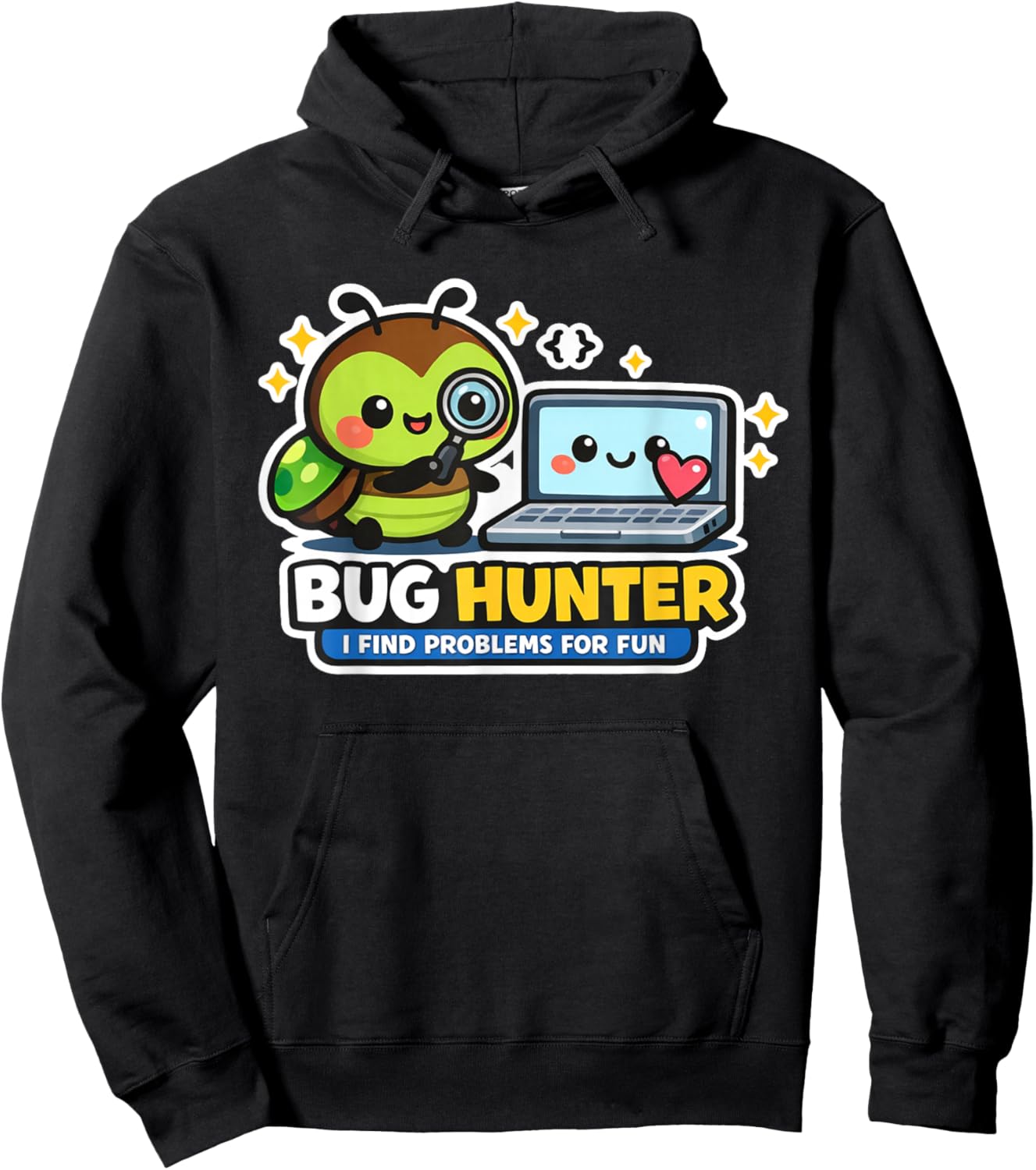 Bug Hunter Funny Programmer Coding Software Debug Hoodie - Hoodie | Black