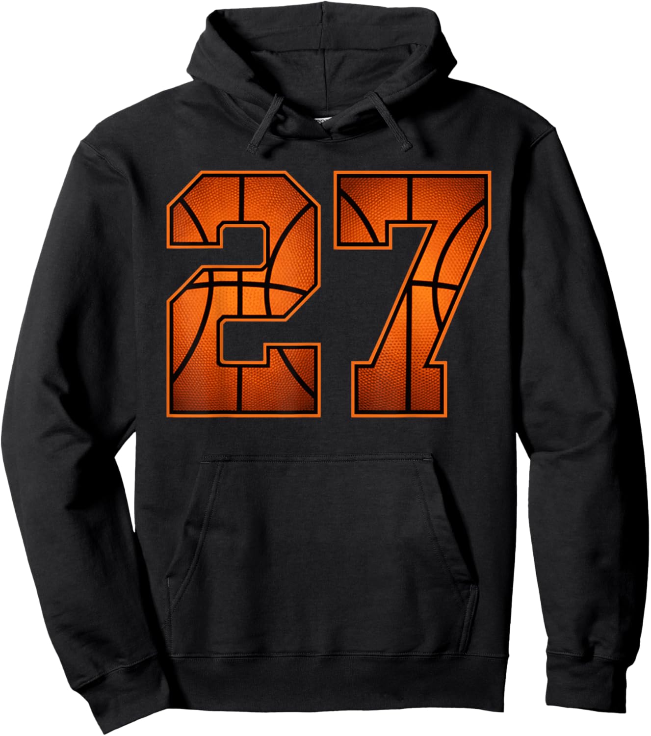 Number 27 Basketball Birthday Hoodie - Hoodie | Black