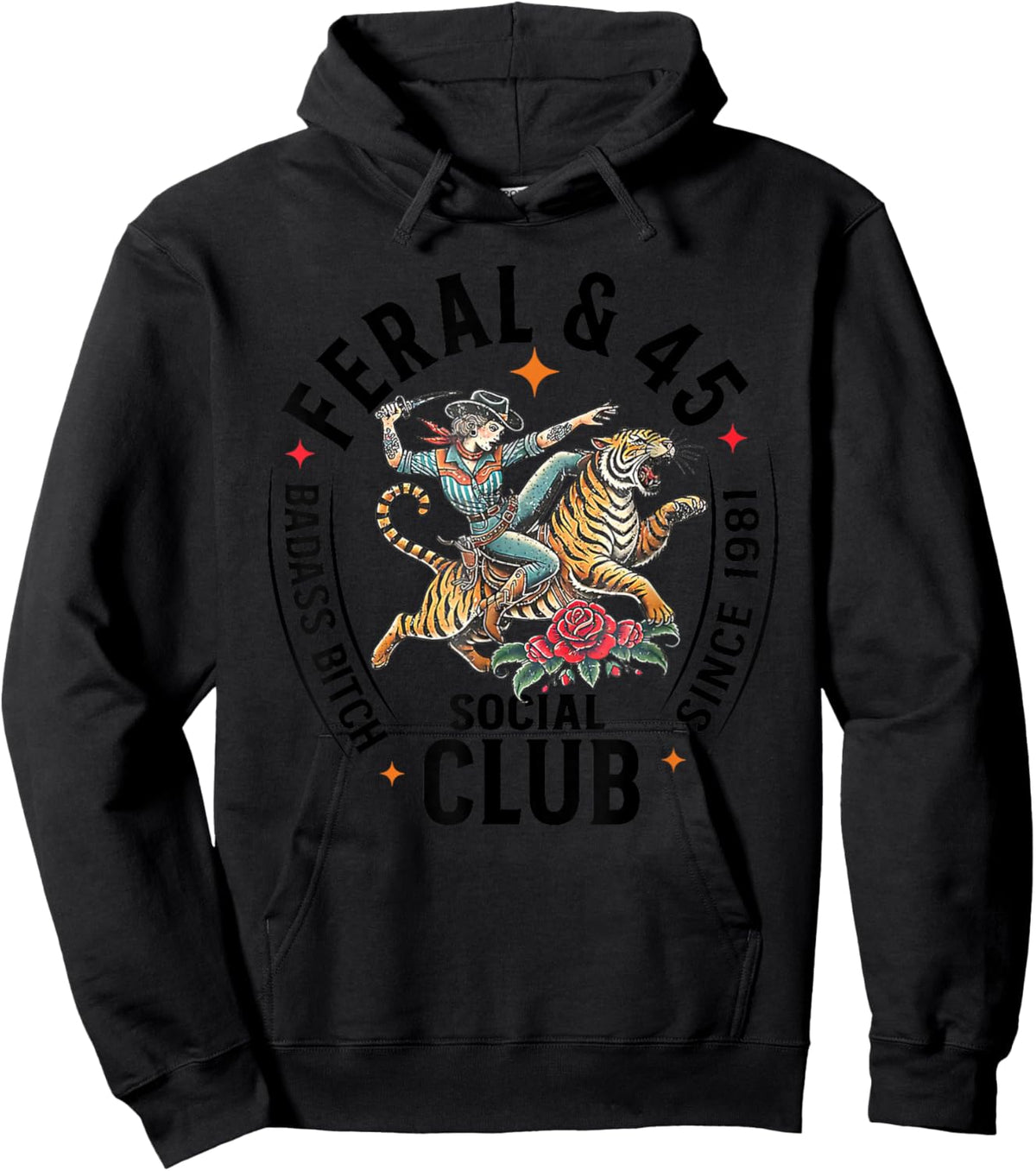 Feral & 45 Social Club Since 1981 Hoodie - Hoodie | Black