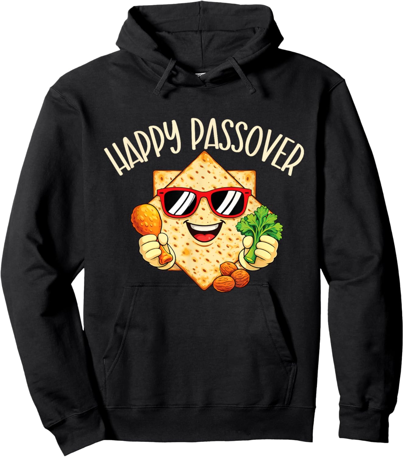 Happy Passover - Pesach Jewish Holiday Jew Hoodie - Hoodie | Black